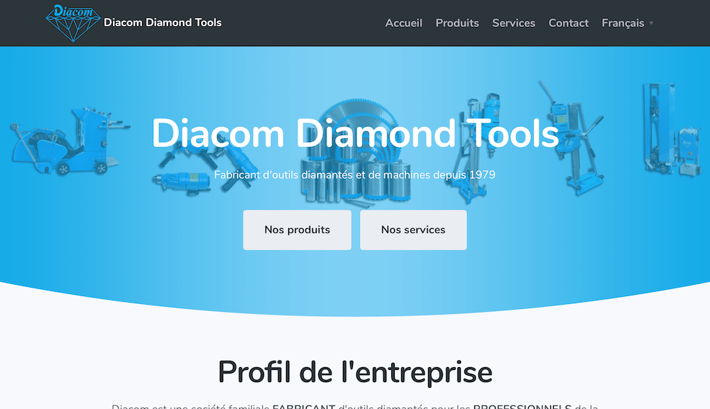 Site internet — Diacom