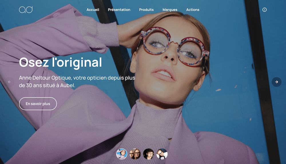 Site internet — Anne Deltour Optique