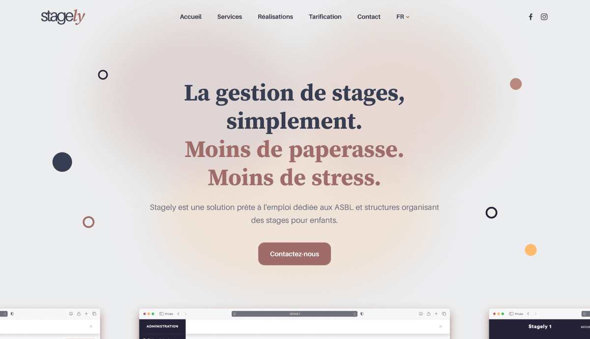 Site internet — Stagely