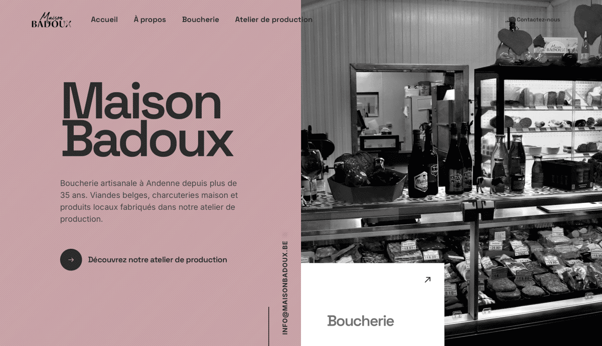 Site internet — Maison Badoux