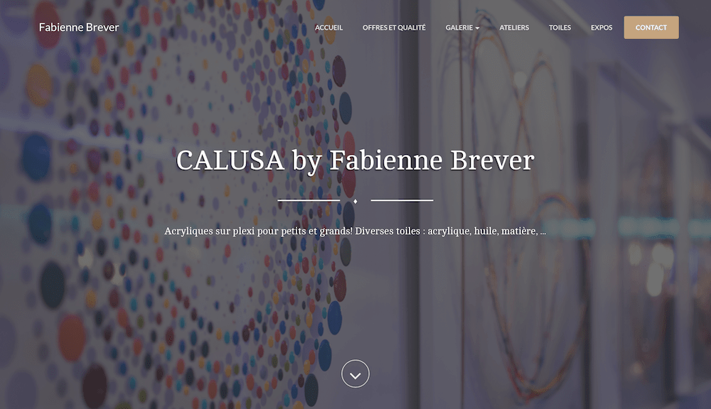Site internet — CALUSA by Fabienne Brever