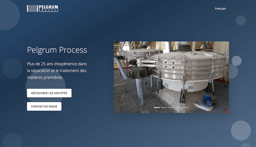 Site internet — Pelgrum Process